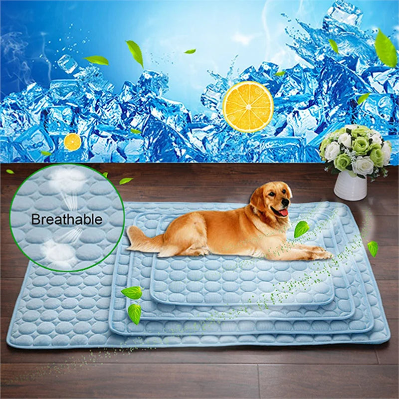 Cooling Summer Pad Mat For Dogs Cat Breathable Washable For Small Medium Large Dogs