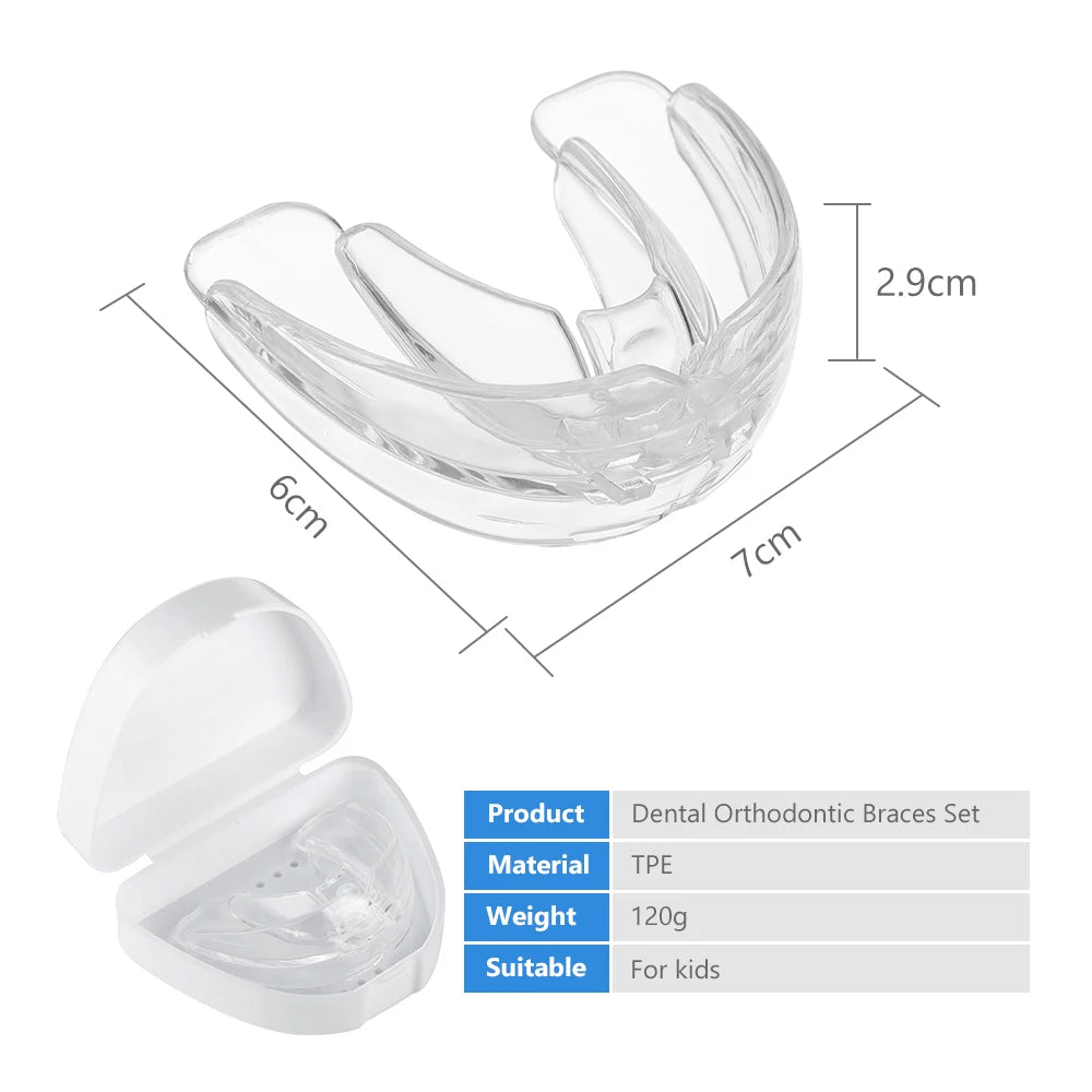 1 Set Teeth Retainer/Mouth Guard, 3 Stage Dental Orthodontic Braces/Teeth Straightener, Anti-Snoring Device