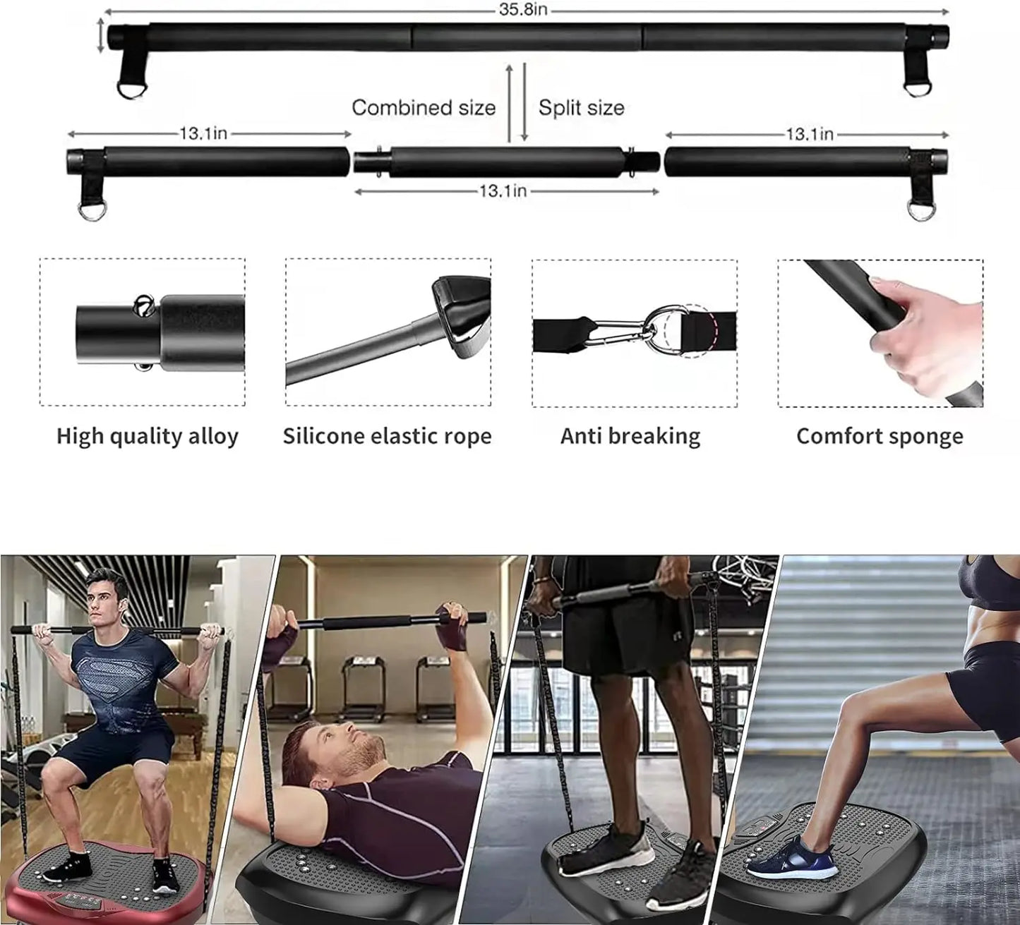 Vibration Plate Exercise Machine - Whole Body Workout Vibration Platform; Lymphatic Drainage Machine