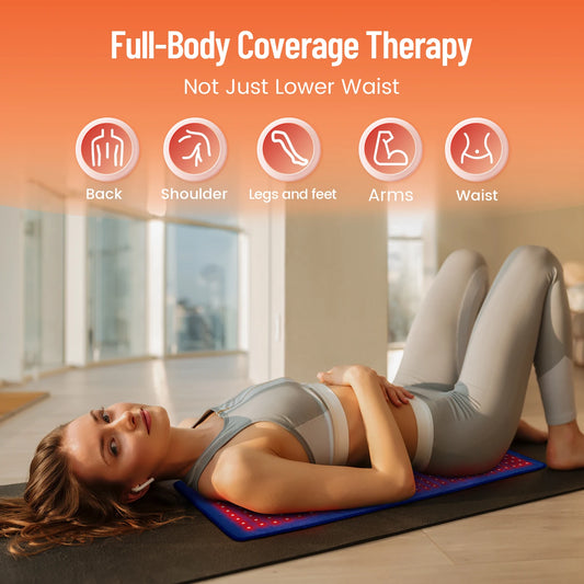 Red Light Therapy Pad; Skin Care Infrared Light Therapy; Yoga Mat, LED Infrared Muscle Massage Cushion; Back Massager