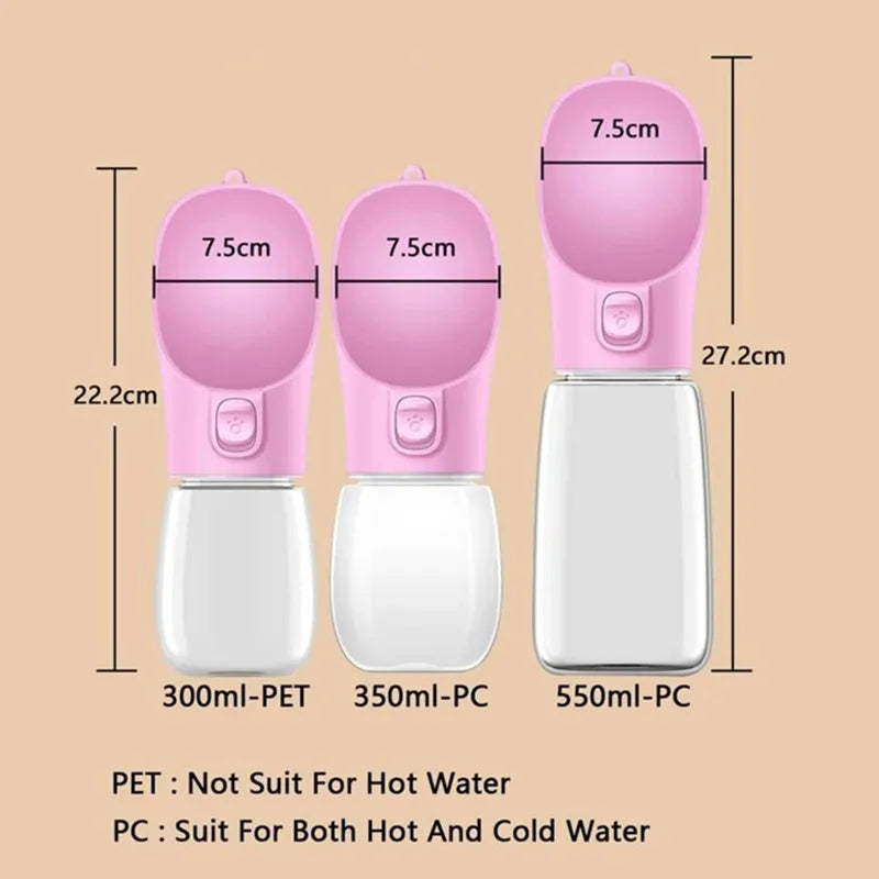 Portable Dog Water Bottle For Small Large Dogs Cat Outdoor Leakproof Walking Drinking Bowls