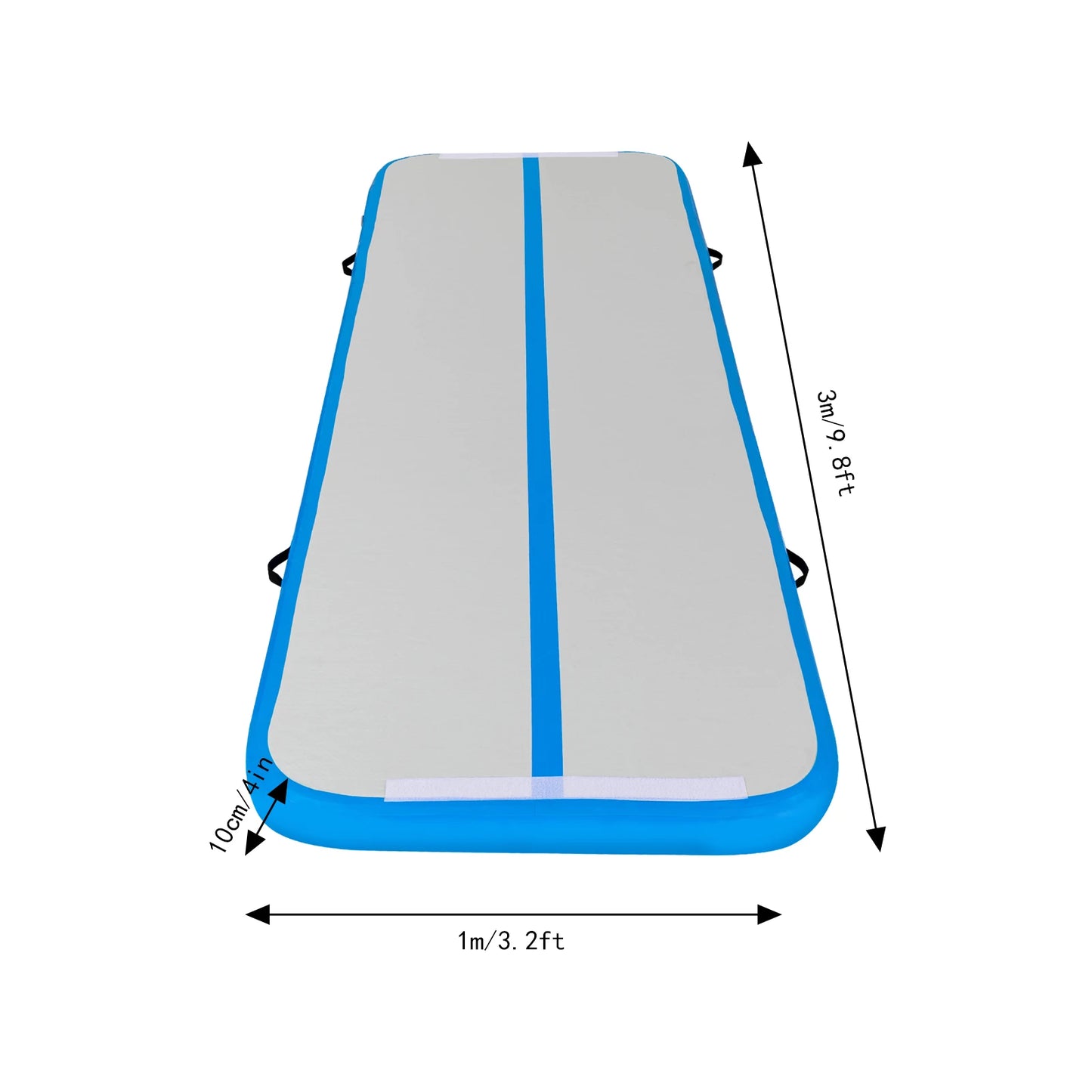 Inflatable Air Gymnastic Mat,  4 inch Thickness Gymnastics Training/Cheerleading/Yoga/Water Mat