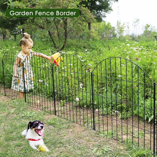 Garden Fence; Decorative Metal Garden Fence; No Dig Temporary Dog Fence/Border Fencing 2 Sizes Available