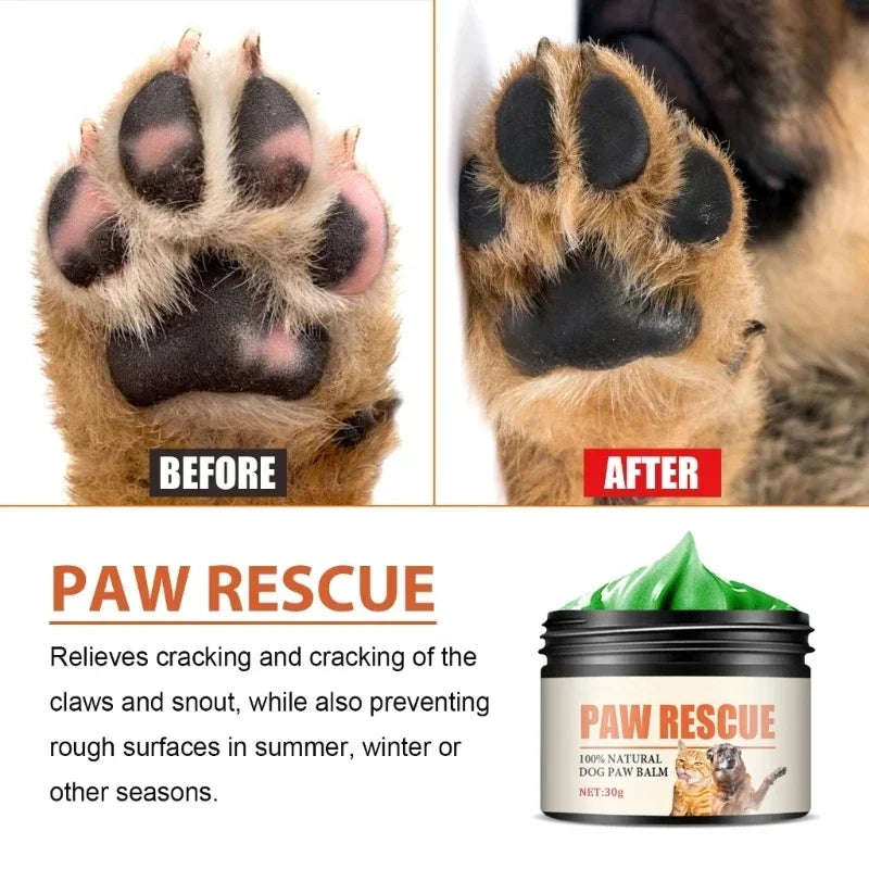 Natural Dog Paw Balm Protection for Hot Pavement Wax for Dry Paws & Nose Moisturizer for Cracked Paws