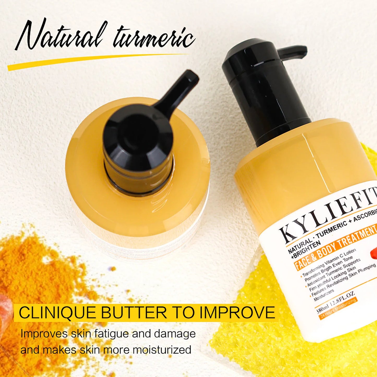 Turmeric Brightening Body Lotion, Spots Treatment,  Hydration Cream, For All Skin Types