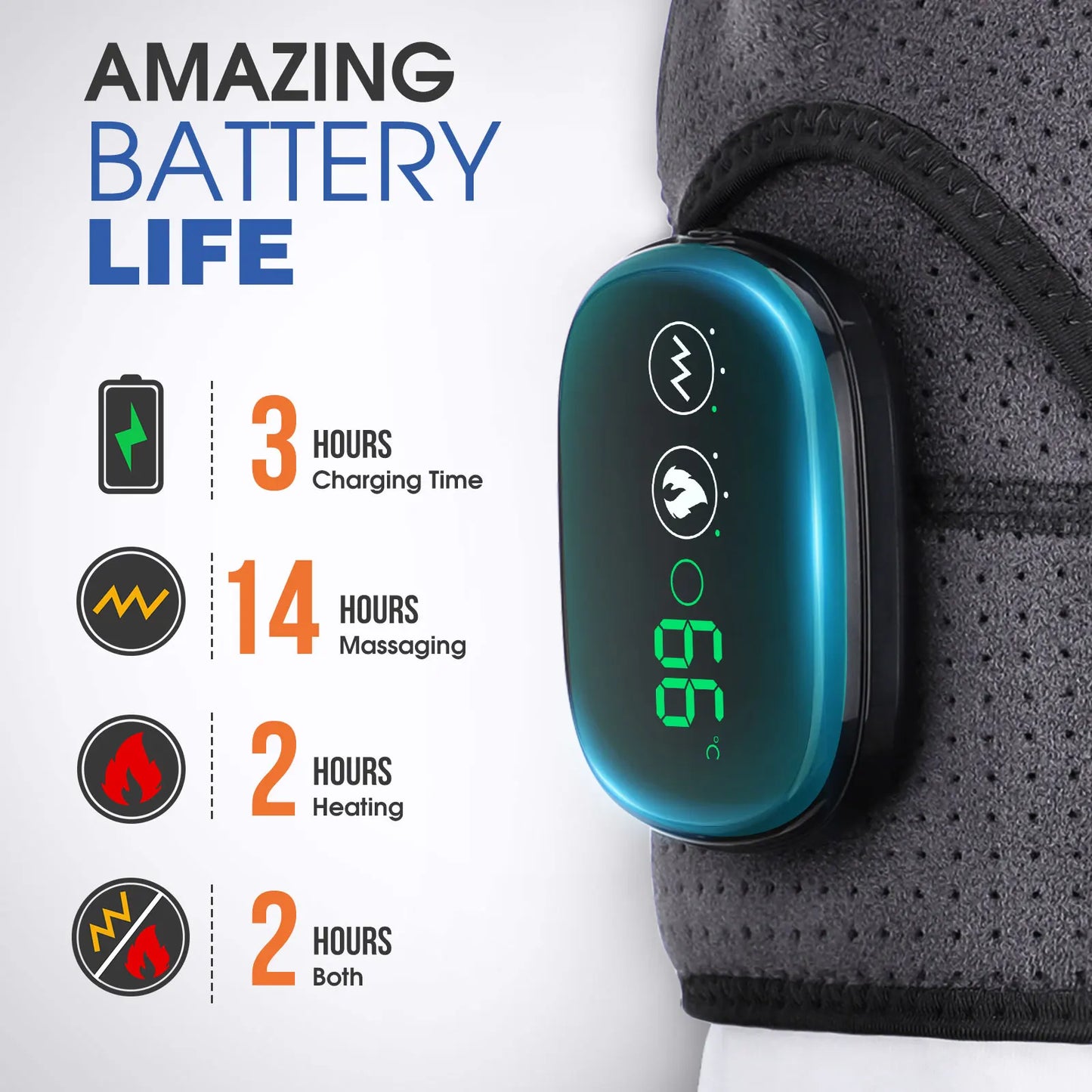 Heating Shoulder Vibration Massager Brace  Arthritis Pain Relief Belt