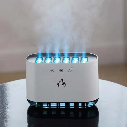 Color flame aromatherapy machine Music dynamic seven color light humidifier diffuser