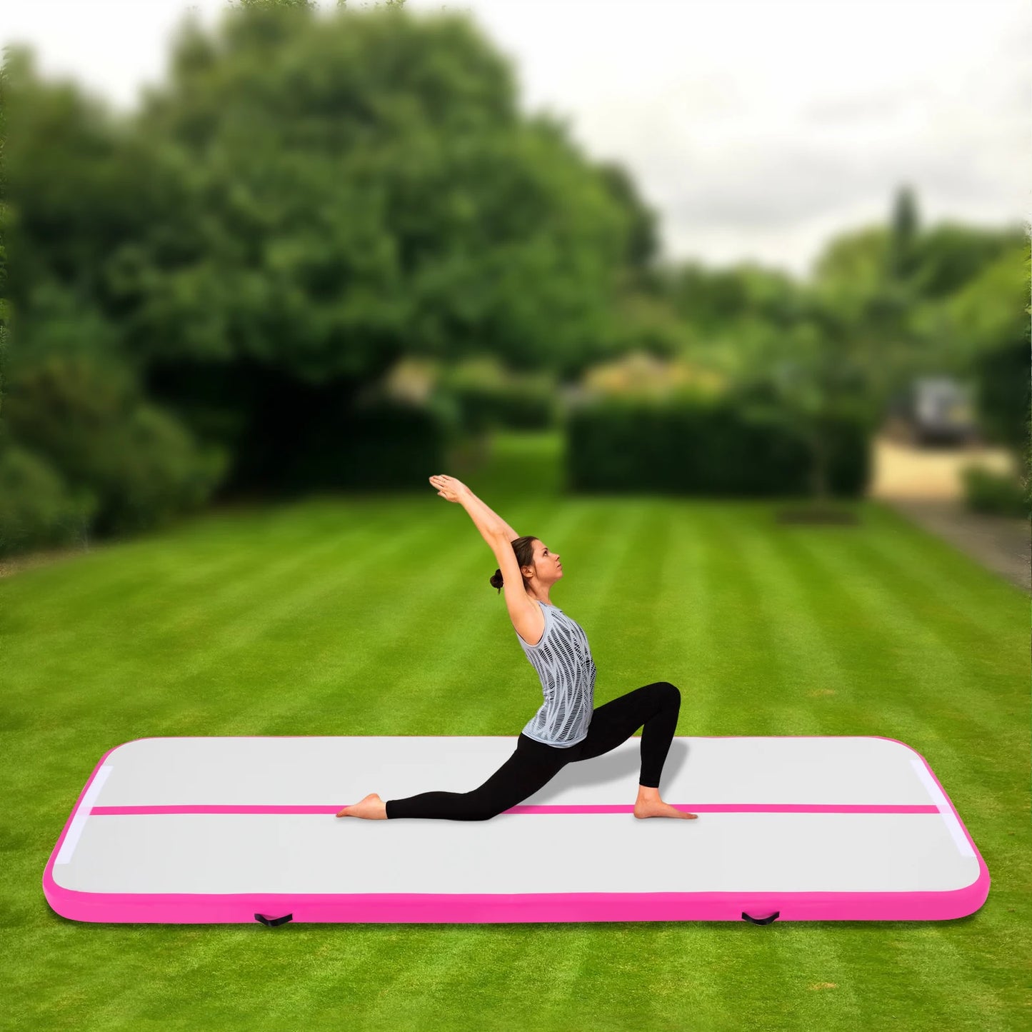 Inflatable Air Gymnastic Mat,  4 inch Thickness Gymnastics Training/Cheerleading/Yoga/Water Mat