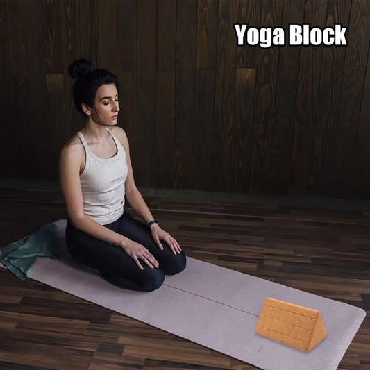 Triangular Cork Yoga Block