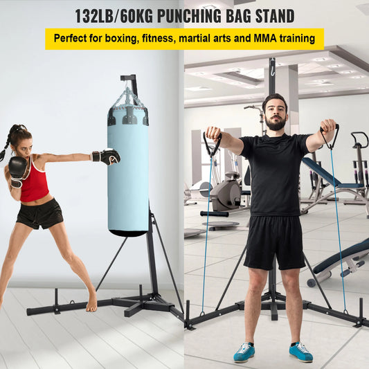 Heavy Bag Free Standing Punching Station Boxing Stand Height Adjustable