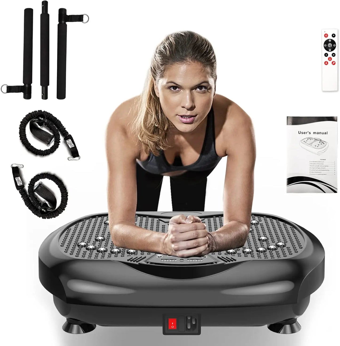 Vibration Plate Exercise Machine - Whole Body Workout Vibration Platform; Lymphatic Drainage Machine