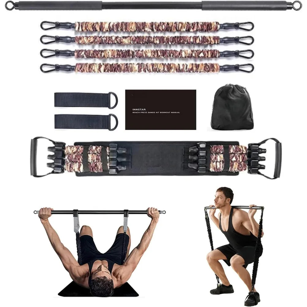 Portable bench press resistance bands