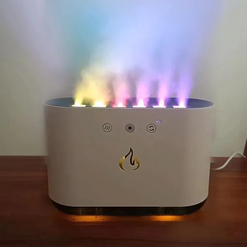 Color flame aromatherapy machine Music dynamic seven color light humidifier diffuser