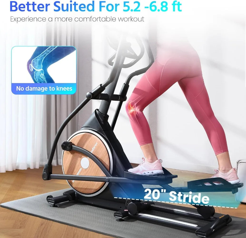 Elliptical Machine, Cross Trainer for Home Use, Hyper-Quiet Electromagnetic Front Driving System,32 Resistance Levels