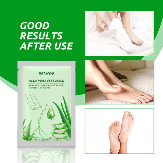 Aloe Vera Foot Mask Peeling/Exfoliating Socks, Scrub Anti Crack Heel Repair
