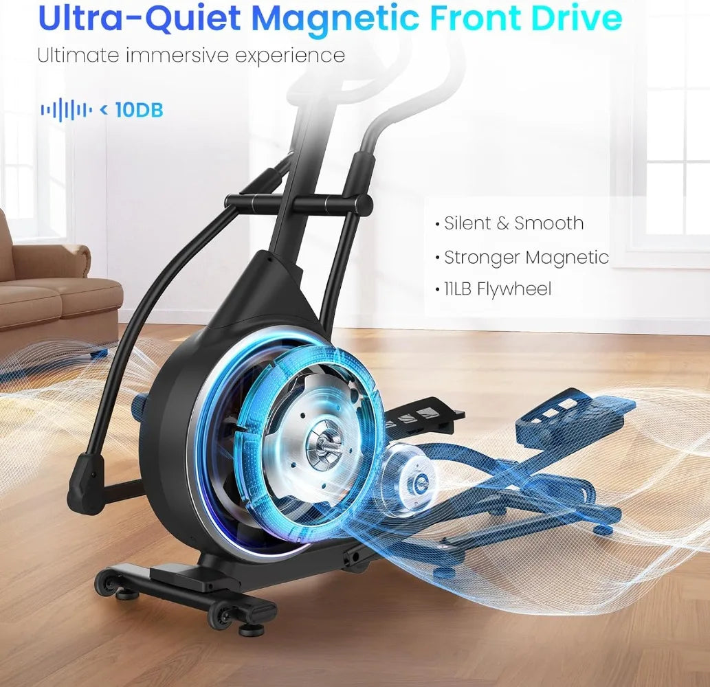 Elliptical Machine, Cross Trainer for Home Use, Hyper-Quiet Electromagnetic Front Driving System,32 Resistance Levels