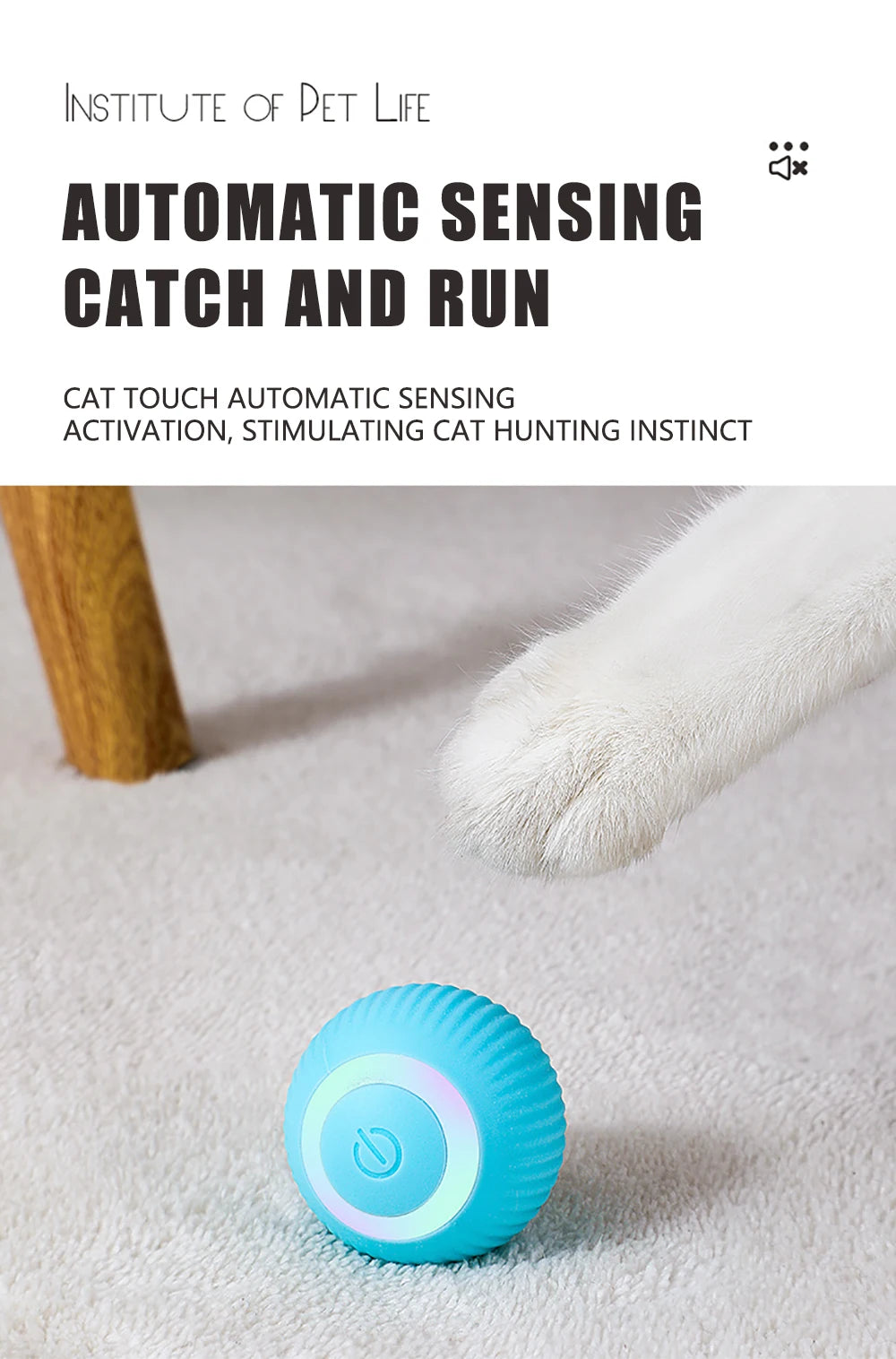 Cat Interactive Ball Smart Toys Electronic  Automatic Rolling Magic Ball