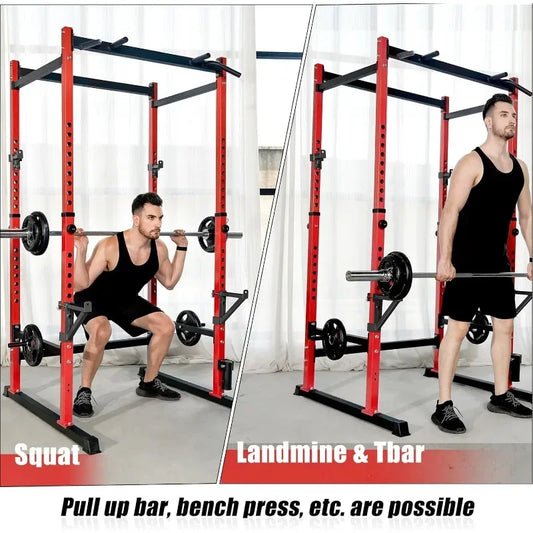 Rack Cage for Weight Lifting, Adjustable Squat Stand Rack Lifting Cage